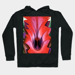 High Resolution Inside Red Canna by Georgia O'Keeffe Hoodie